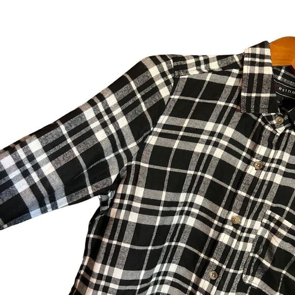 NWT! Polly & Esther black & white flannel shirt - Picture 3 of 11